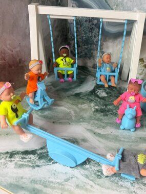 Baby Doll Seesaw Playground Toy | 3D Printed Dollhouse Accessory